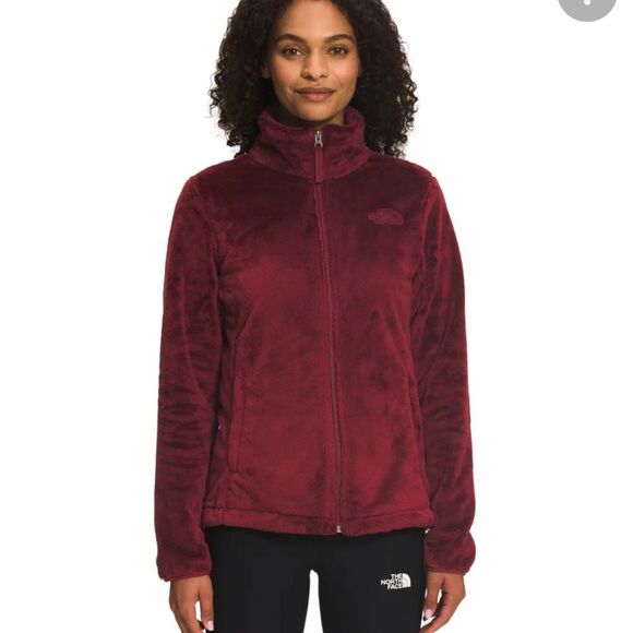 The North face osito oso furry teddy jacket purple magenta pink red - Picture 1 of 10